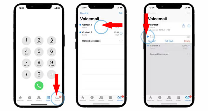 listen voicemail message on iphone 13