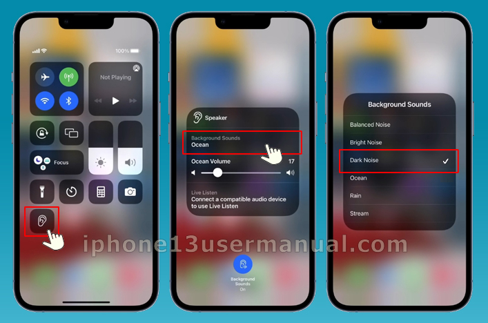 customize background sounds on iphone 13